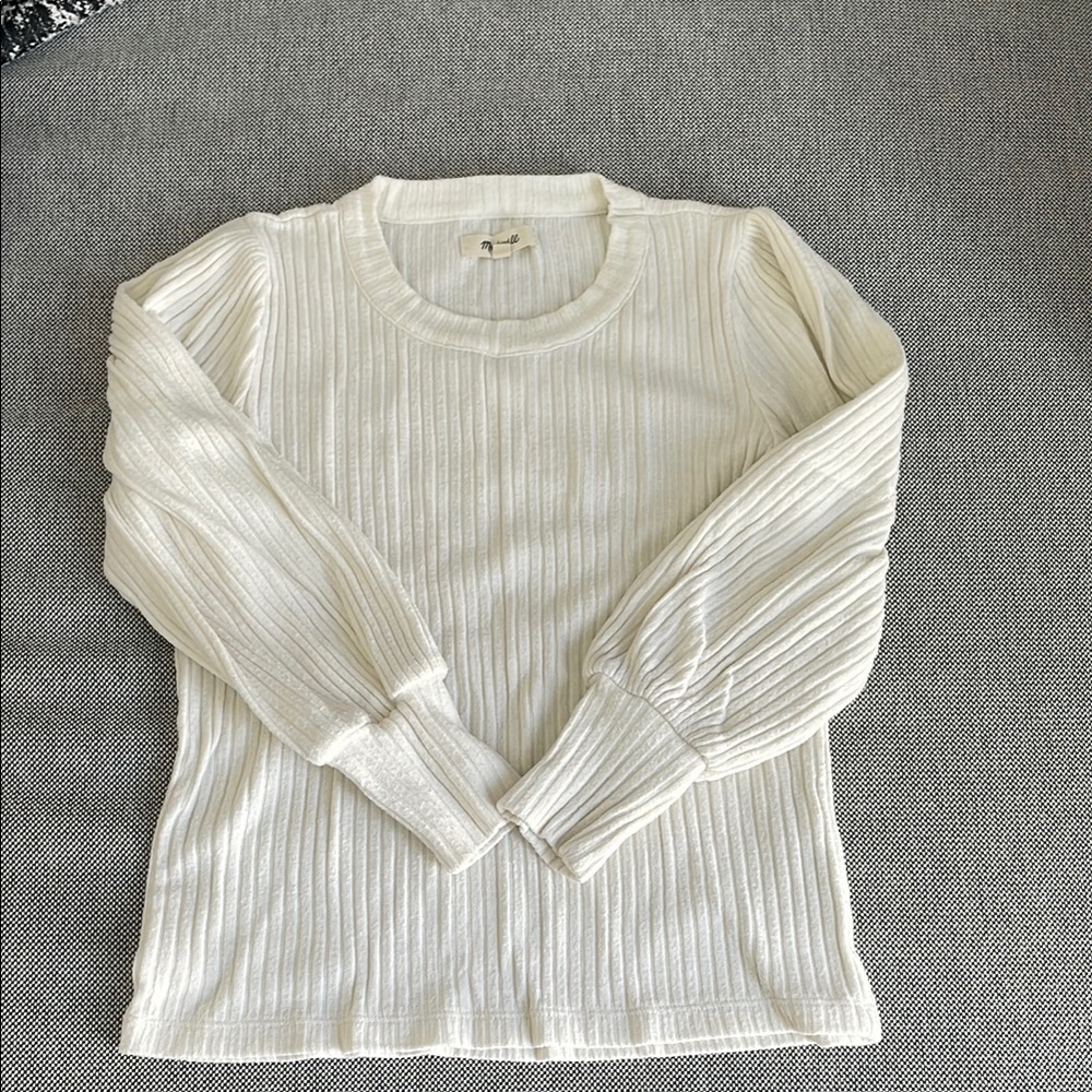 Madewell Cream Long Sleeve Tee
